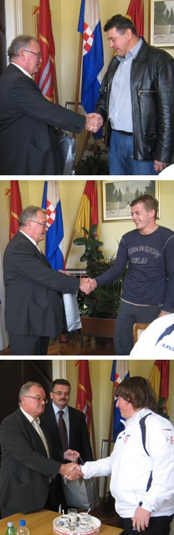 Brozinić, Orlić i Matijašić na prijemu kod gradonačelnika Brozinić, Orlić i Matijašić na prijemu kod gradonačelnika