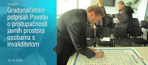 Potpisivanje Povelje o pristupačnosti javnih prostora osobama s invaliditetom