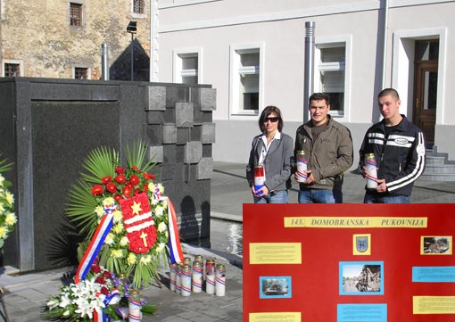 Predstavnici Učeničkog doma Ogulin Svečano obilježavanje 18. obljetnice osnutka ogulinske 143. brigade Hrvatske vojske