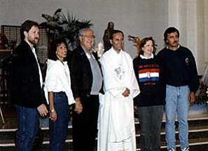 Predsjednik HBZ, gosp. Bernard M. Luketich u Međugorju, rujan 1996. godine Predsjednik HBZ, gosp. Bernard M. Luketich u Međugorju, rujan 1996. godine