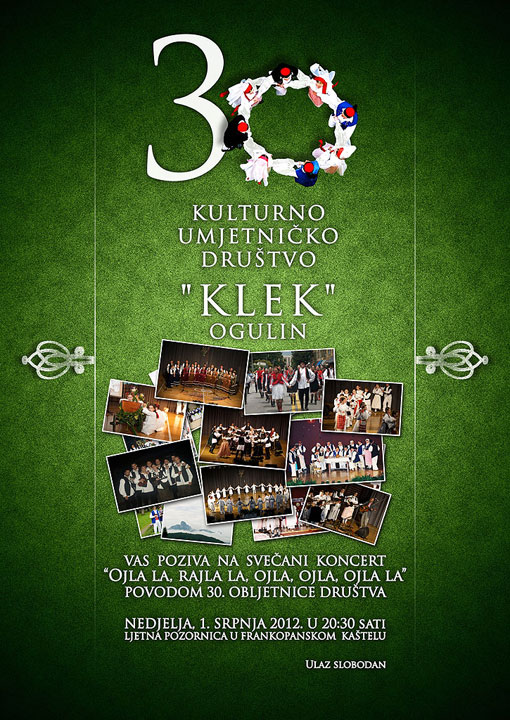 30 godina djelovanja KUD-a "Klek", Ogulin