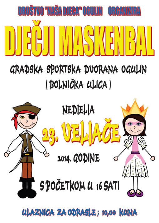 Poziv na Dječji maskenbal