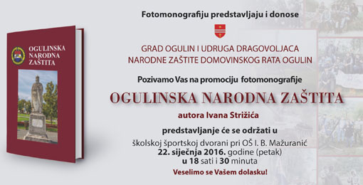 Poziv za promociju fotomonografije Ogulinska narodna zaštita