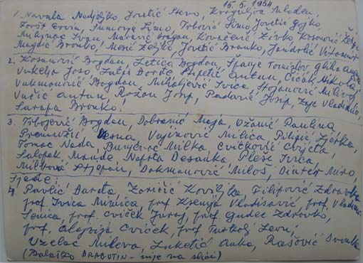 Maturanti Gimnazije 1954. godine Maturanti Gimnazije 1954. godine
